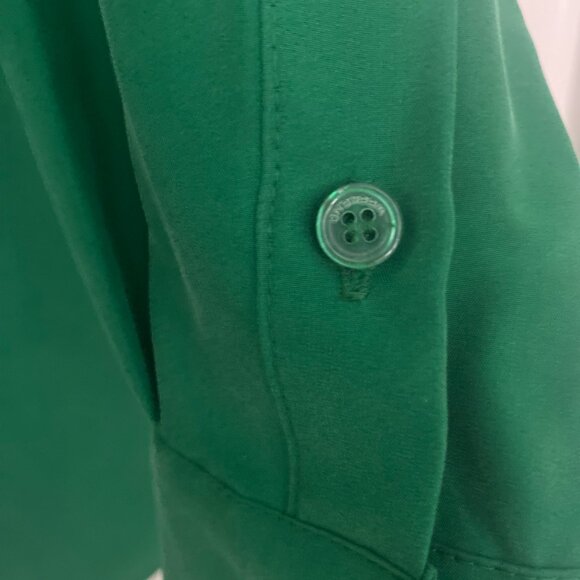 Max Mara - 100% Silk shirt, Emerald Green, Size 6 US - Picture 5 of 9